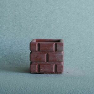 Διακοσμητικό Γλαστράκι Super Mario Τουβλάκια από τσιμέντο 9 cm | Concrete Decor - τσιμέντο, διακοσμητικά - 3