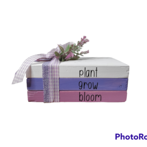 Ξύλινα διακοσμητικά βιβλία Plant grow bloom - ξύλο, διακοσμητικά