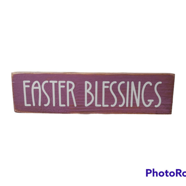 Ξύλινη διακοσμητικη πινακίδα, EASTER BLESSINGS - διακοσμητικά, για ενήλικες, πασχαλινά δώρα