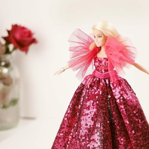 Λαμπάδα Φόρεμα Pink Sequins (φοριέται σε κούκλα) - κορίτσι, λαμπάδες, για παιδιά - 2