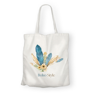 Tote bag "Boho" - ύφασμα, ώμου, μεγάλες, all day, tote