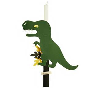 Χειροποίητη λαμπάδα Δεινόσαυρος T-Rex - αγόρι, λαμπάδες, για παιδιά, για εφήβους, ζωάκια - 4