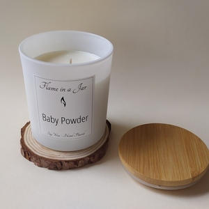 Φυτικό Αρωματικό Κερί Σόγιας Baby Powder 140gr - αρωματικά κεριά, διακοσμητικά, κερί σόγιας, vegan κεριά - 2