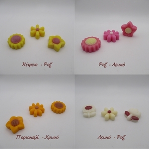 Wax melts σε σχήμα λουλουδάκια 12 τμχ (85gr) - αρωματικά κεριά, αρωματικό χώρου, waxmelts, soy wax - 3