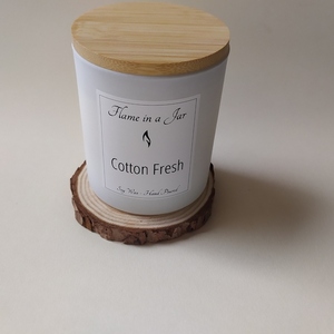 Φυτικό Αρωματικό Κερί Σόγιας Cotton Fresh 140gr - αρωματικά κεριά, διακοσμητικά, κερί σόγιας, vegan κεριά - 4