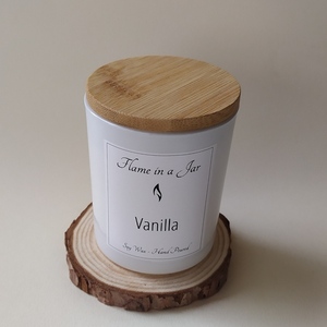 Φυτικό Αρωματικό Κερί Σόγιας Vanilla 140gr - αρωματικά κεριά, διακοσμητικά, κερί σόγιας, vegan κεριά - 4