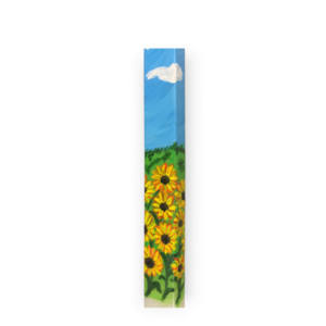 ηλιοτρόπια/ λαμπάδα/ πλακέ/ 37,5 εκ./ ζωγραφισμένη - λουλούδια, λαμπάδες, για παιδιά, για ενήλικες, για εφήβους - 2