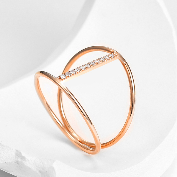 Ατσάλινο Γυναικείο Δαχτυλίδι TILOS σε χρώμα ροζ χρυσό ,μέγεθος 10 - ατσάλι, σταθερά, για γάμο - 5