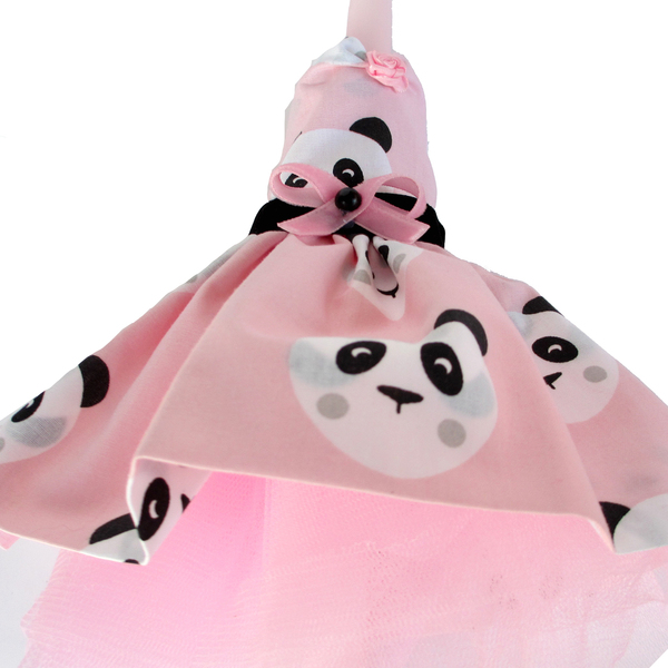 Λαμπάδα με φόρεμα Panda ροζ κερί 40cm - κορίτσι, λαμπάδες, μπαλαρίνες, για παιδιά - 5