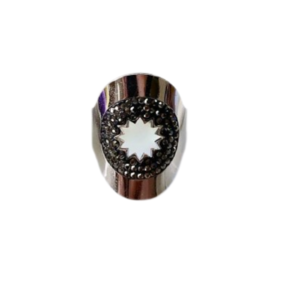 Ατσάλινο δαχτυλίδι - Τζένη (μαύρο) - στρας, ατσάλι, επιροδιωμένα