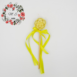 Λαμπάδα Κίτρινο Λουλούδι Σόγιας - αρωματικές λαμπάδες, δώρο πάσχα, νονοί, κερί σόγιας, 100% φυτικό - 2