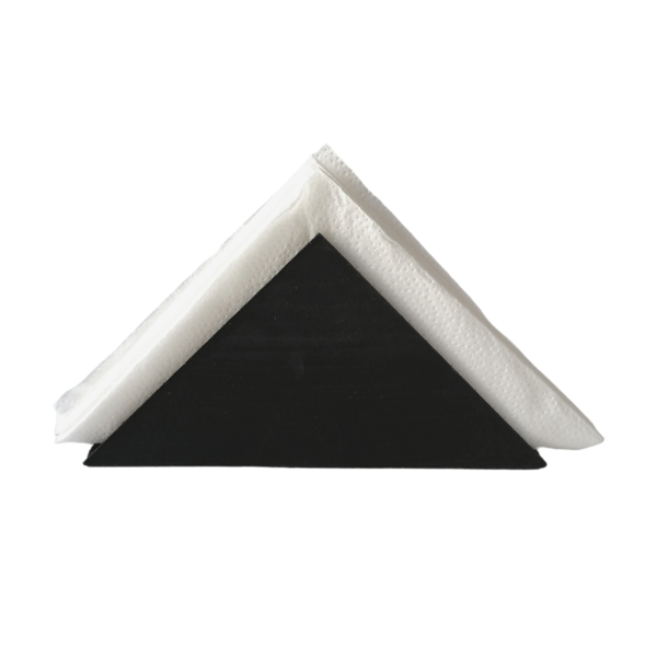 Χαρτοπετσετοθήκη ξύλινη μαύρο τρίγωνο 9εκΧ17,5εκ - ξύλο, είδη κουζίνας, στολισμός τραπεζιού