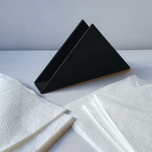 Χαρτοπετσετοθήκη ξύλινη μαύρο τρίγωνο 9εκΧ17,5εκ - ξύλο, είδη κουζίνας, στολισμός τραπεζιού - 5