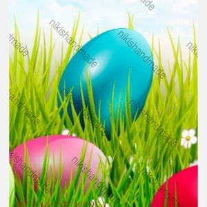 Ευχετήρια κάρτα ΚΑΛΌ ΠΆΣΧΑ με χρωματιστα αυγά - κάρτες, πασχαλινά δώρα, ευχετήριες κάρτες