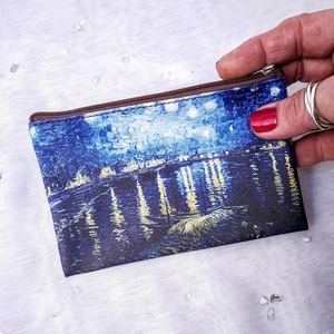 Τσαντάκι Starry Night 2 -Vincent Van Gogh - ύφασμα, πορτοφόλια κερμάτων, πρακτικό δωρο - 3