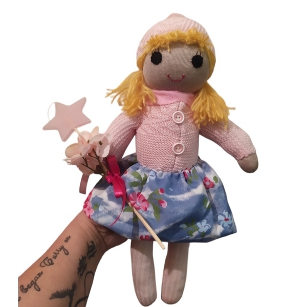 Λαμπάδα αστεράκι σετ με κούκλα χειροποίητη - κορίτσι, λαμπάδες, λούτρινα, για παιδιά