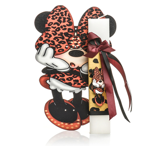 Λαμπάδα Mouse Girl Leopard Pattern - κορίτσι, λαμπάδες, σετ, για παιδιά, ήρωες κινουμένων σχεδίων