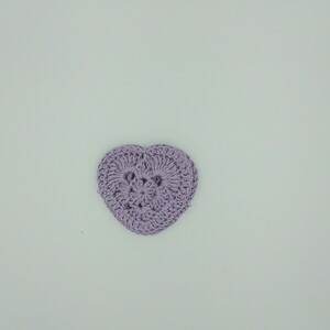 Πλεκτός σελιδοδείκτης καρδιά 7cm - crochet, βελονάκι, σελιδοδείκτες, 100% βαμβακερό - 2
