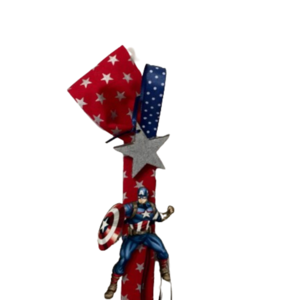 Λαμπάδα με φανταστικό χαρακτήρα βιβλίου κόμικς "Captain America" - αγόρι, λαμπάδες, για παιδιά, σούπερ ήρωες - 3