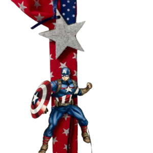 Λαμπάδα με φανταστικό χαρακτήρα βιβλίου κόμικς "Captain America" - αγόρι, λαμπάδες, για παιδιά, σούπερ ήρωες - 2