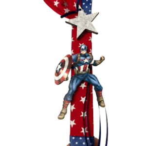 Λαμπάδα με φανταστικό χαρακτήρα βιβλίου κόμικς "Captain America" - αγόρι, λαμπάδες, για παιδιά, σούπερ ήρωες - 4