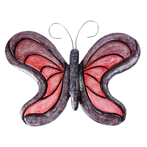 3D χειροποίητη πεταλούδα από πηλό 27x21x2 - διακοσμητικά, πίνακες ζωγραφικής