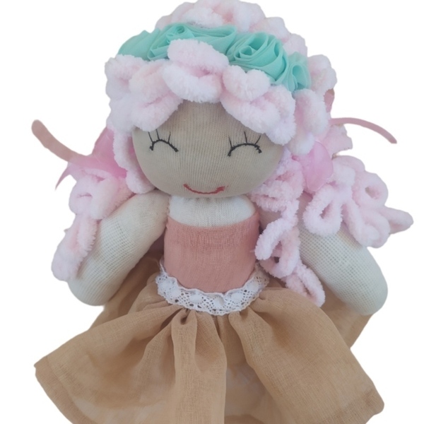 Χειροποίητη κούκλα 35 cm - κορίτσι, νεράιδα, λούτρινα, κούκλες - 2