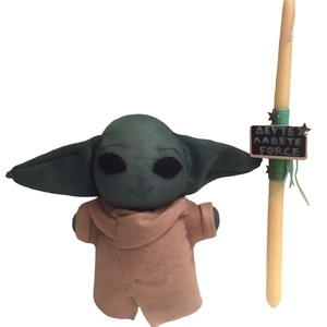 Σετ λαμπάδας με τον Baby Yoda χειροποίητο - λαμπάδες, για παιδιά, σούπερ ήρωες - 2