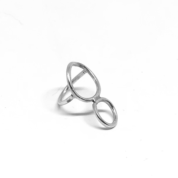 "Okto Ring" - chevalier, ασήμι 925, γεωμετρικά σχέδια, σταθερά, φθηνά - 3