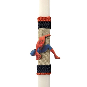 Λαμπάδα αρωματική γαλάζια με φιγούρα spiderman, 32 εκ. - αγόρι, λαμπάδες, σούπερ ήρωες, ήρωες κινουμένων σχεδίων - 4