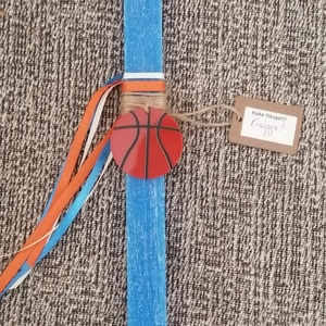 Αρωματική προσωποποιημενη μπλε λαμπάδα πλακέ ξυστη με μπάλα μπάσκετ - αγόρι, λαμπάδες, για παιδιά, για εφήβους, σπορ και ομάδες - 4