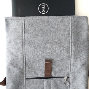 Τσάντα πλάτης unisex Backpack Georg σε γκρι μαύρο καφέ - ύφασμα, πλάτης, μεγάλες, all day, πάνινες τσάντες - 4
