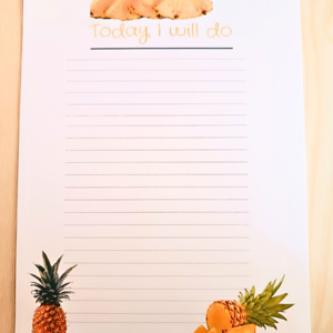 Σημειωματάριο λίστας φρούτο ανανάς - DIY - 3