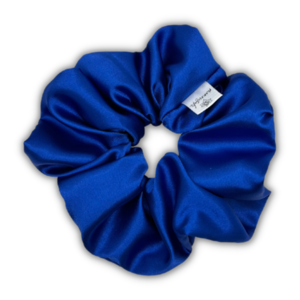 Royal blue XL satin scrunchie - ύφασμα, για τα μαλλιά, λαστιχάκια μαλλιών, σατεν scrunchies, satin scrunchie