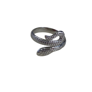 Ατσάλινο δαχτυλίδι φίδι - ατσάλι, αυξομειούμενα, φθηνά