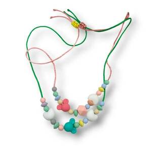 Κολιέ θηλασμού - οδοντοφυΐας με πράσινο Mickey και λευκές καρδιές - κοσμήματα, δώρα για μωρά, μασητικό, κολιέ θηλασμού - 3