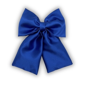 Royal blue satin bow - ύφασμα, φιόγκος, για τα μαλλιά, hair clips