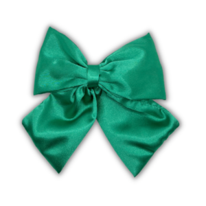 Emerald satin bow - ύφασμα, φιόγκος, για τα μαλλιά, hair clips