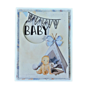 Ευχετήρια χειροποίητη κάρτα για νεογέννητο αγοράκι #21 - χειροποίητα, βρεφικά, γέννηση, δώρο γέννησης, ευχετήριες κάρτες