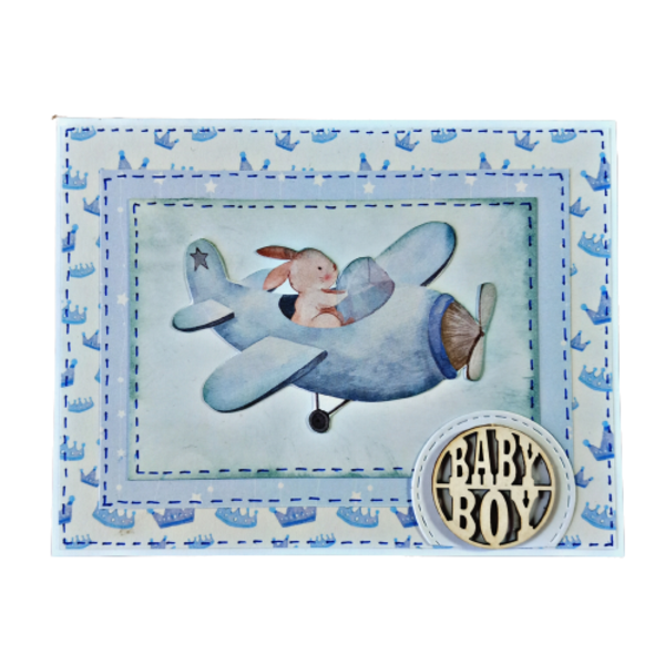 Ευχετήρια χειροποίητη κάρτα για νεογέννητο αγοράκι #24 - χειροποίητα, γέννηση, δώρο για βάφτιση, ευχετήριες κάρτες