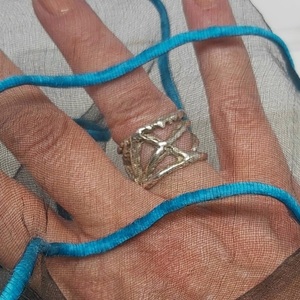 "Rous Ring" - ασήμι 925, μεγάλα, αυξομειούμενα - 4