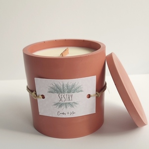 Τhe " Terracotta" jesmonite pot - ρεσώ & κηροπήγια, κεριά, κερί σόγιας