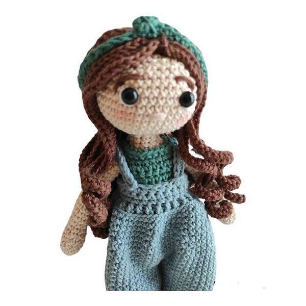 Χειροποίητη πλεκτή κούκλα Jolie - crochet, λούτρινα, κουκλίτσα, amigurumi - 2