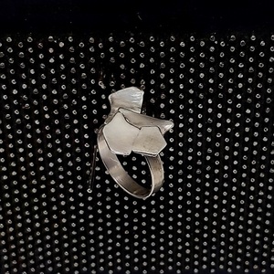 "Asmi Ring" - ασήμι 925, λουλούδι, σταθερά, μεγάλα - 4