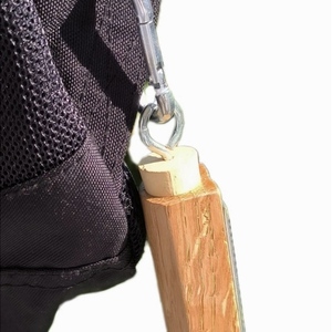 Ατομικό τασάκι τσέπης μπρελόκ (για τσάντα, παντελόνια κλπ) - με ξύλινο στοιχείο