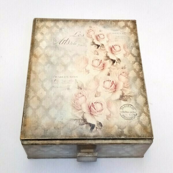 Ξύλινο κουτί- συρτάρι με ροζ τριαντάφυλλα - mdf, κουτί, οργάνωση & αποθήκευση, μαμά - 4