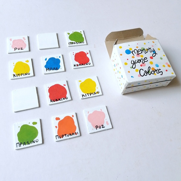 Οικολογικό παιχνίδι μνήμης χρώματα 6,5εκΧ7εκ - δώρα για παιδιά, για παιδιά, ειδη δώρων - 2