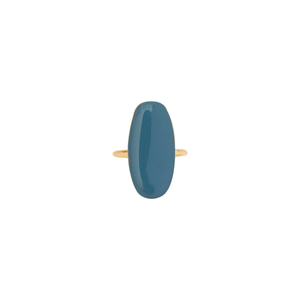 Δαχτυλίδι Aτσάλινο Αυξομειούμενο Επίχρυσο ''Oval Colours'' - επιχρυσωμένα, ατσάλι, boho, μεγάλα, αυξομειούμενα - 5