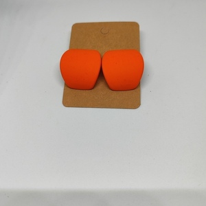 Curved Button σε χρώμα πορτοκαλι - καρφωτά, μικρά, ατσάλι - 3