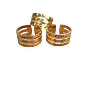 Ατσάλινο δαχτυλίδι με χάραξη τριών ονομάτων - chevalier, ατσάλι, αυξομειούμενα - 4